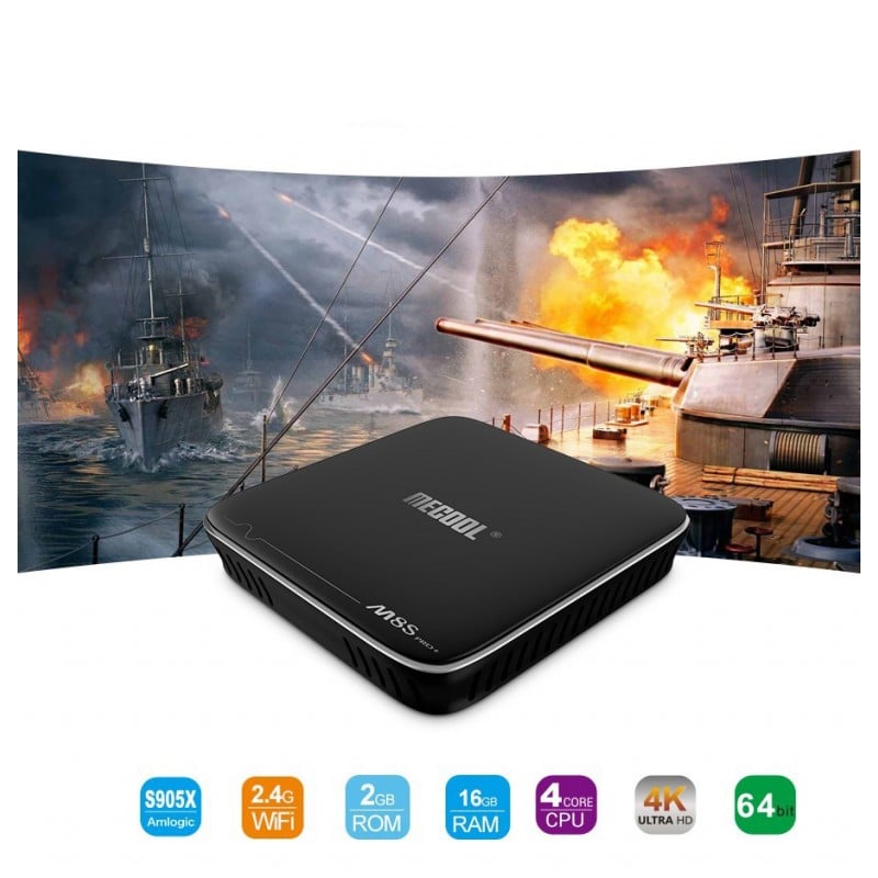 TV Box - Android 7.1.1 - M8S Pro+ - Kodi - 4K Ultra HD - 2 Go - 16 Go, Transformez votre téléviseur en Smart TV sans avoir à acheter un nouveau téléviseur.