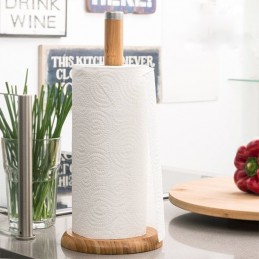 Un portarrollos de papel de cocina muy práctico fabricado en bambú que será un fantástico elemento decorativo en tu cocina.