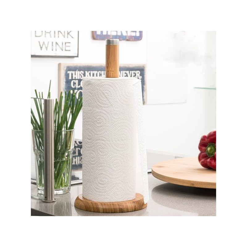 A very practical kitchen paper roll holder made from bamboo that will be a fantastic decorative element in your kitchen.