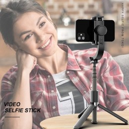 Create amazing photos and capture professional videos with this great selfie stick with stabilizer.