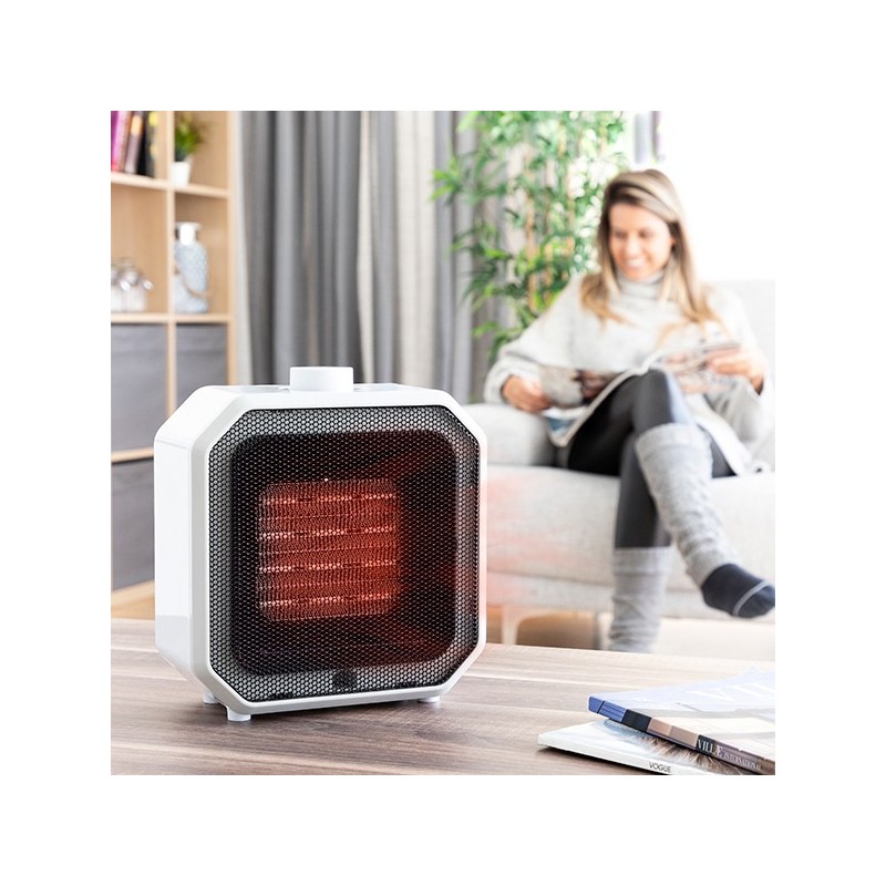 Riscaldatore ceramico portatile - 1500 W Una stufa in ceramica portatile, molto comoda da posizionare ovunque e che fornisce calore in modo rapido e uniforme in tutta la stanza
