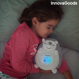A soft stuffed hedgehog with light and music, ideal for accompanying children at bedtime, helping them relax and fall asleep