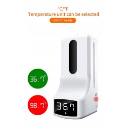 Dispensador de gel desinfectante con sensor de temperatura. Un equipamiento imprescindible para el momento que atravesamos.