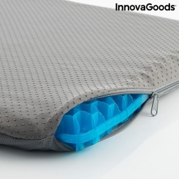 Un cómodo cojín de gel con diseño de panal con funda antideslizante que equilibra la postura, distribuye el peso corporal de manera uniforme y reduce la presión sobre el cóccix.