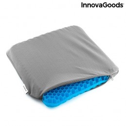 A comfortable gel cushion with a honeycomb design with non-slip cover that balances posture, distributes body weight evenly and reduces pressure on the coccyx.