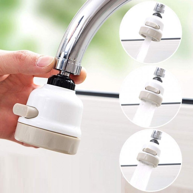 Wash your dishes better using less water with this innovative 360-degree faucet head.
