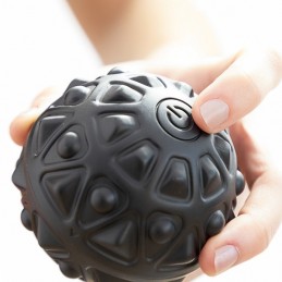 An original vibrating massage ball, designed to perform a deep and easy self-massage without much effort.
