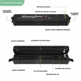 Genießen Sie ein gesundes Leben mit diesem Versiegelungsgerät, das perfekt ist, um Platz und Geld zu sparen, indem es Lebensmittel länger frisch hält.
