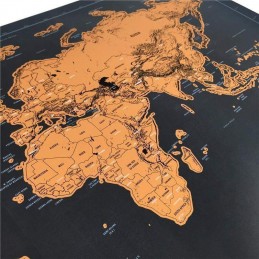 Gratta e vinci con mappa del mondo - Edizione nera