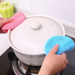 L'éponge en silicone est une alternative extrêmement pratique et simple pour nettoyer la vaisselle, les aliments et les objets en général - Pack de 3 Unités