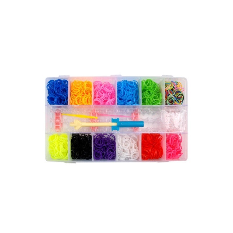 With this kit you no longer need anything else to start making your bracelets, Includes more than 2200 elastic bands