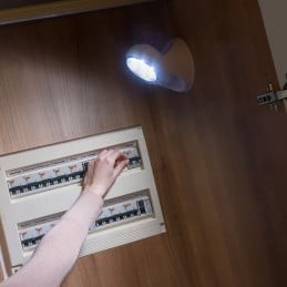 The motion occupancy light sensor is a smart device that is activated by motion using advanced infrared technology.