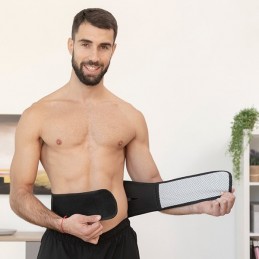 A thermal corrector with heat-effect tourmaline magnets helps correct posture through compression