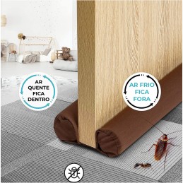 Una protezione per porte o finestre a prova di spiffero che trattiene il calore e respinge l'umidità su qualsiasi superficie.