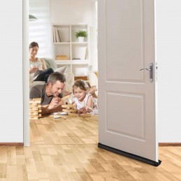 Un protège-porte ou fenêtre anti-courant d'air qui retient la chaleur et repousse l'humidité sur n'importe quelle surface.