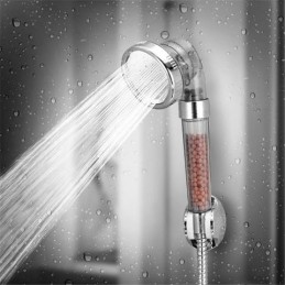 La douche avec sphères de Tourmaline et Pierres Médicinales, pour que vous ayez une douche plus agréable et saine et vous aidera à économiser sur votre facture d'eau