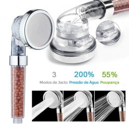 La douche avec sphères de Tourmaline et Pierres Médicinales, pour que vous ayez une douche plus agréable et saine et vous aidera à économiser sur votre facture d'eau