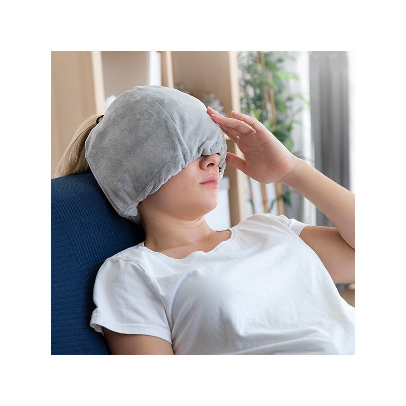 Un bonnet ergonomique qui, grâce au gel à effet froid ou chaud, soulagera les migraines, les tensions et les maux de tête.