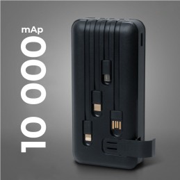 Power Bank ARZOPA 10000 MAh - Carga Rápida 22.5W, Cable USB-C Integrado, Múltiples Puertos, Diseño Compacto